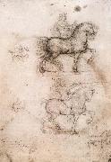 LEONARDO da Vinci Equestrian monument oil painting reproduction